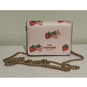 Coach Strawberry Wallet On A Chain!